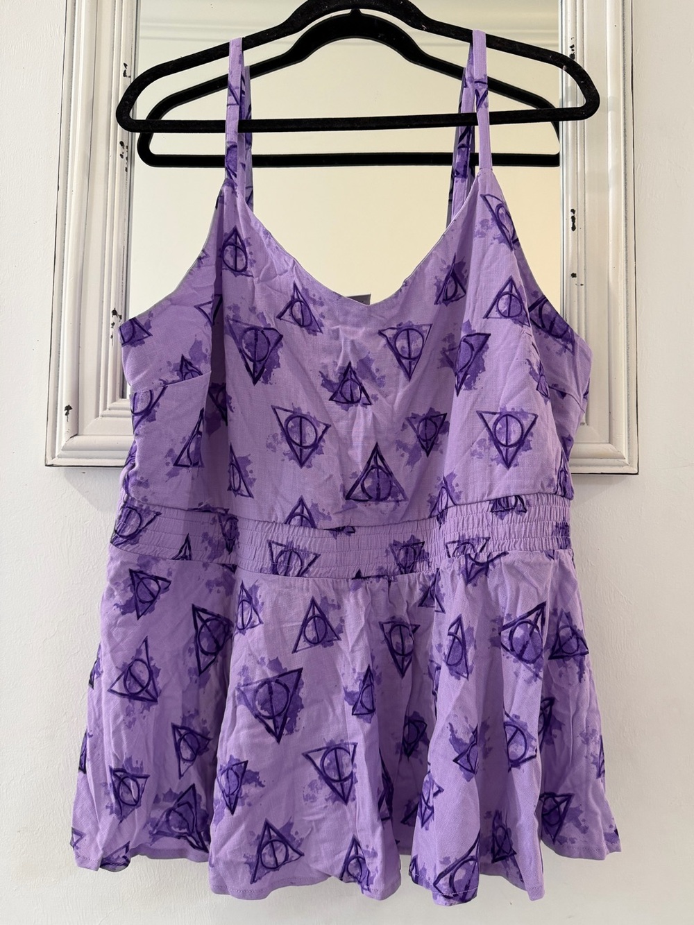 Harry Potter Deathly Hallows Graphic Peplum Tank Top